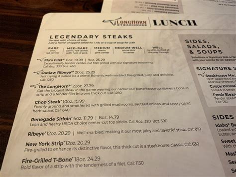 Longhorn steakhouse fort wayne menu - 